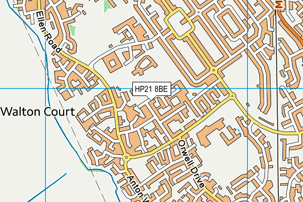 HP21 8BE map - OS VectorMap District (Ordnance Survey)