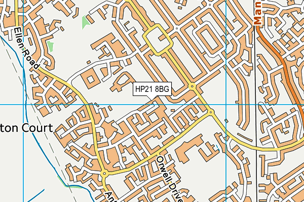 HP21 8BG map - OS VectorMap District (Ordnance Survey)