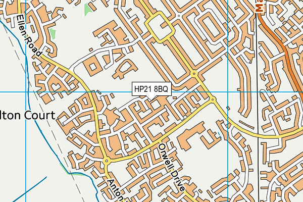 HP21 8BQ map - OS VectorMap District (Ordnance Survey)