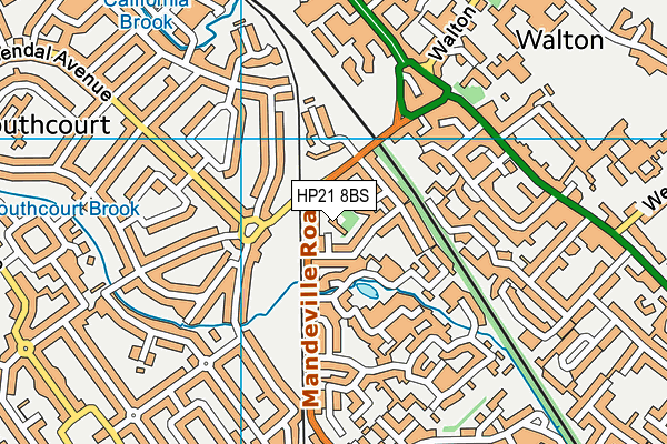 HP21 8BS map - OS VectorMap District (Ordnance Survey)