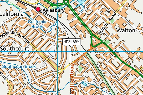HP21 8BY map - OS VectorMap District (Ordnance Survey)