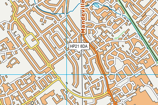 HP21 8DA map - OS VectorMap District (Ordnance Survey)
