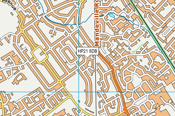 HP21 8DB map - OS VectorMap District (Ordnance Survey)