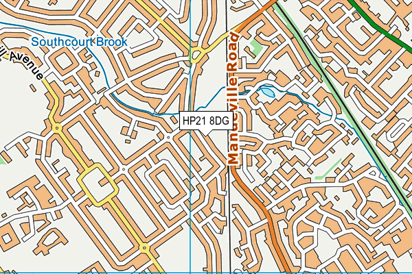HP21 8DG map - OS VectorMap District (Ordnance Survey)
