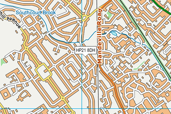 HP21 8DH map - OS VectorMap District (Ordnance Survey)