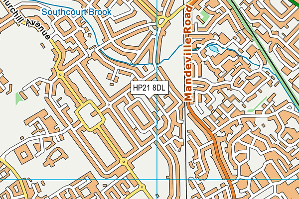 HP21 8DL map - OS VectorMap District (Ordnance Survey)