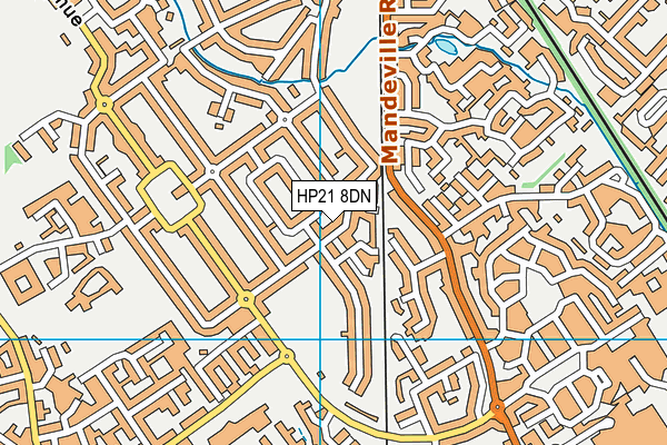 HP21 8DN map - OS VectorMap District (Ordnance Survey)