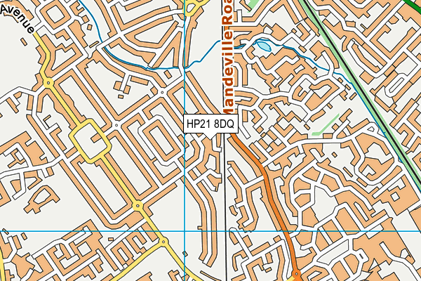 HP21 8DQ map - OS VectorMap District (Ordnance Survey)