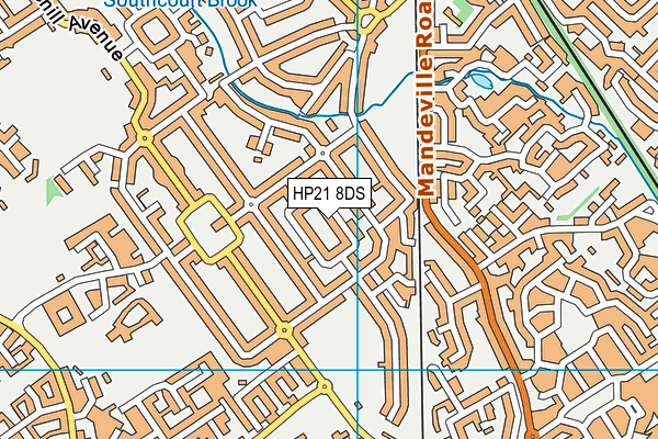 HP21 8DS map - OS VectorMap District (Ordnance Survey)