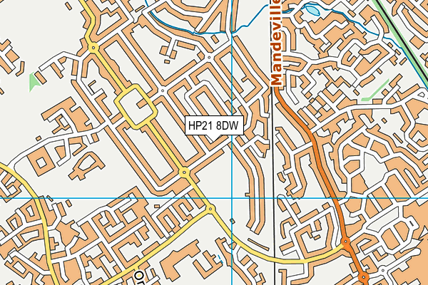 HP21 8DW map - OS VectorMap District (Ordnance Survey)