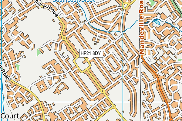 HP21 8DY map - OS VectorMap District (Ordnance Survey)