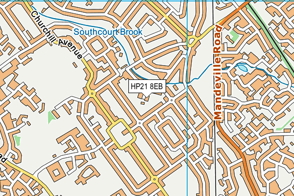 HP21 8EB map - OS VectorMap District (Ordnance Survey)