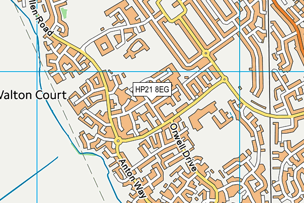 HP21 8EG map - OS VectorMap District (Ordnance Survey)