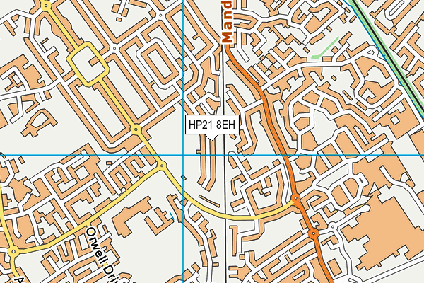 HP21 8EH map - OS VectorMap District (Ordnance Survey)