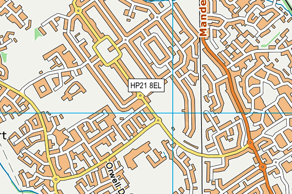 HP21 8EL map - OS VectorMap District (Ordnance Survey)