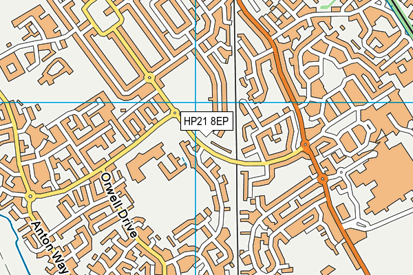 HP21 8EP map - OS VectorMap District (Ordnance Survey)