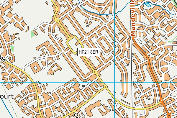 HP21 8ER map - OS VectorMap District (Ordnance Survey)