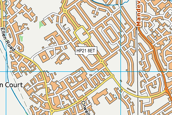 HP21 8ET map - OS VectorMap District (Ordnance Survey)