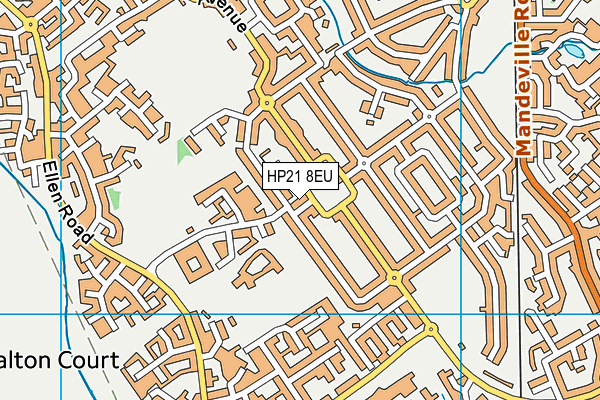 HP21 8EU map - OS VectorMap District (Ordnance Survey)