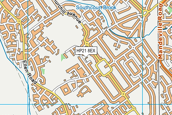 HP21 8EX map - OS VectorMap District (Ordnance Survey)