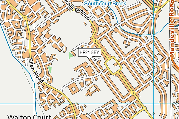 HP21 8EY map - OS VectorMap District (Ordnance Survey)