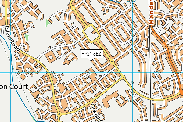 HP21 8EZ map - OS VectorMap District (Ordnance Survey)