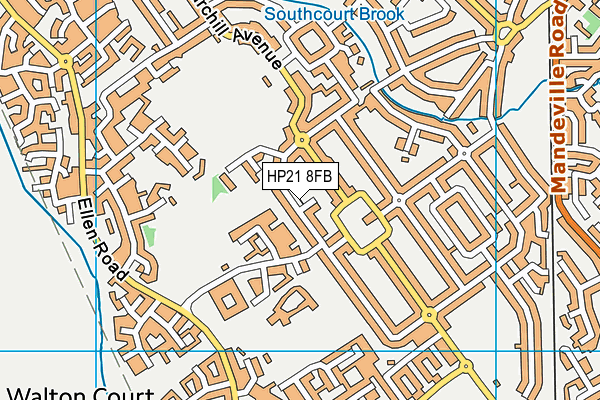 HP21 8FB map - OS VectorMap District (Ordnance Survey)