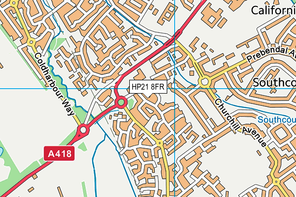 HP21 8FR map - OS VectorMap District (Ordnance Survey)