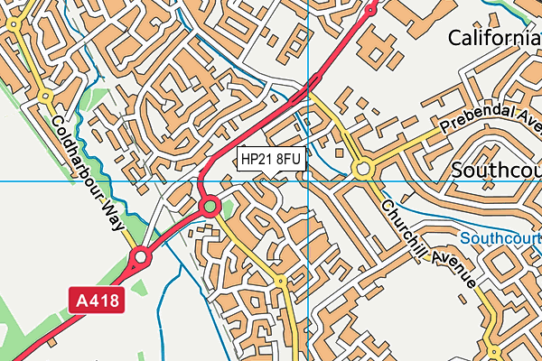 HP21 8FU map - OS VectorMap District (Ordnance Survey)