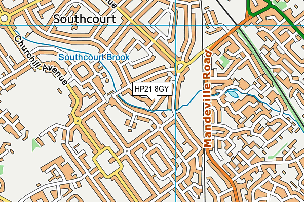 HP21 8GY map - OS VectorMap District (Ordnance Survey)