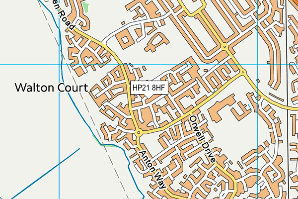HP21 8HF map - OS VectorMap District (Ordnance Survey)