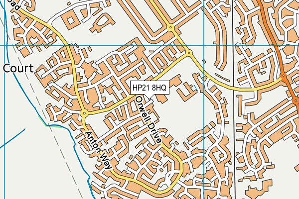 HP21 8HQ map - OS VectorMap District (Ordnance Survey)