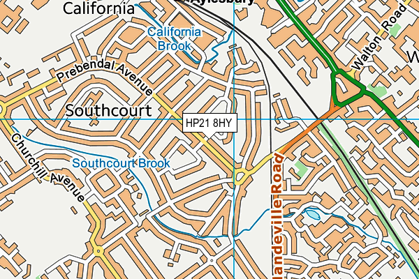 HP21 8HY map - OS VectorMap District (Ordnance Survey)
