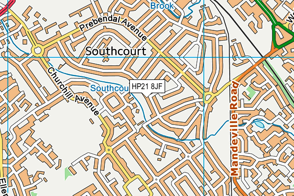 HP21 8JF map - OS VectorMap District (Ordnance Survey)
