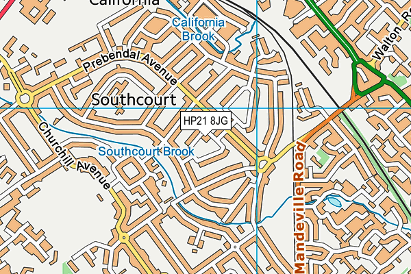 HP21 8JG map - OS VectorMap District (Ordnance Survey)