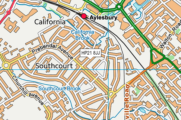 HP21 8JJ map - OS VectorMap District (Ordnance Survey)