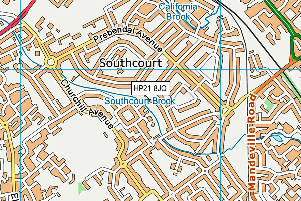 HP21 8JQ map - OS VectorMap District (Ordnance Survey)