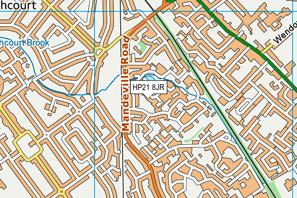 HP21 8JR map - OS VectorMap District (Ordnance Survey)