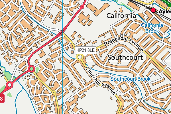 HP21 8LE map - OS VectorMap District (Ordnance Survey)