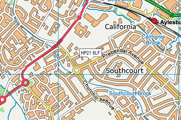 HP21 8LF map - OS VectorMap District (Ordnance Survey)