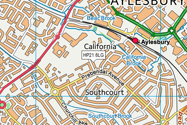 HP21 8LG map - OS VectorMap District (Ordnance Survey)