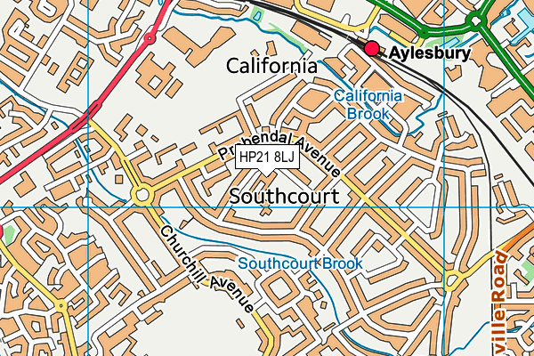 HP21 8LJ map - OS VectorMap District (Ordnance Survey)