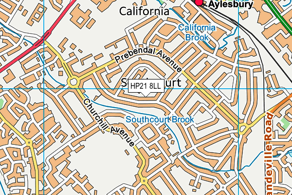 HP21 8LL map - OS VectorMap District (Ordnance Survey)