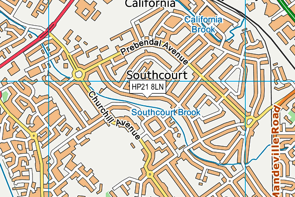 HP21 8LN map - OS VectorMap District (Ordnance Survey)