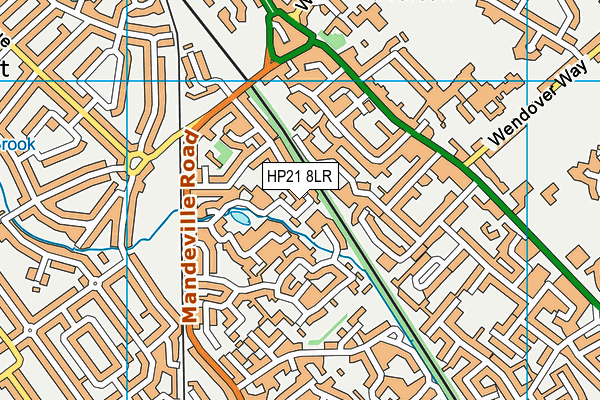 HP21 8LR map - OS VectorMap District (Ordnance Survey)
