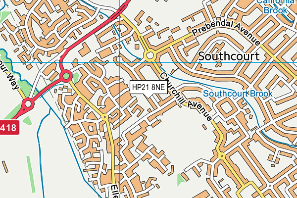 HP21 8NE map - OS VectorMap District (Ordnance Survey)