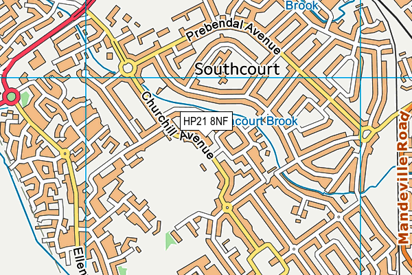HP21 8NF map - OS VectorMap District (Ordnance Survey)