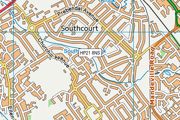 HP21 8NS map - OS VectorMap District (Ordnance Survey)