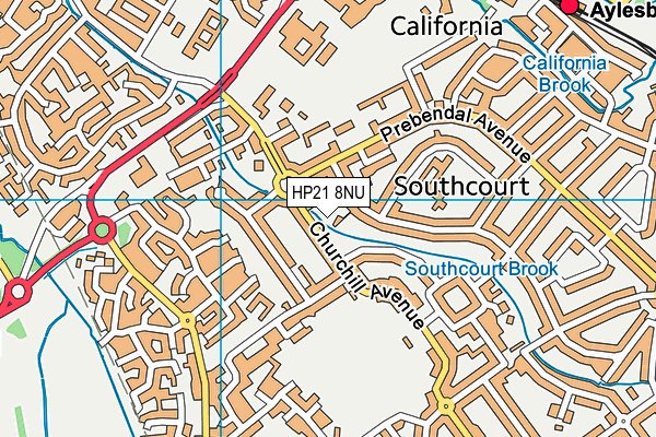 HP21 8NU map - OS VectorMap District (Ordnance Survey)