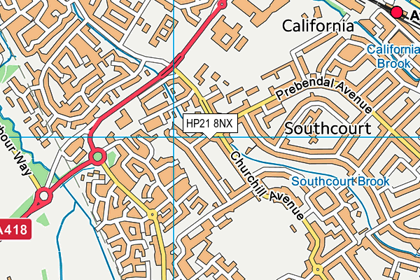 HP21 8NX map - OS VectorMap District (Ordnance Survey)